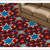 Ultra Soft Area Rug, Non Slip, Stain Resistant, Washable Area Rugs for Living Room, Bedroom, Texas Flag Pentagram Shag(Red)