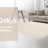 Ultra Soft Area Rug, Non Slip, Stain Resistant, Washable Area Rugs for Living Room, Bedroom, Chic Neutral Knitted Aesthetic(Beige)