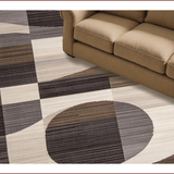 Ultra Soft Area Rug, Non Slip, Stain Resistant, Washable Area Rugs for Living Room, Bedroom, Neutral Toned Geometric Elegance(Gray)