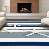 Minimalist Grey Striped Artistry(Blue)