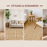 Vintage Diamond Textured Visual Appeal(Beige)