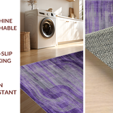 Ultra Soft Area Rug, Non Slip, Stain Resistant, Washable Area Rugs for Living Room, Bedroom, Whimsical Artistic Ombre Design(Purple)