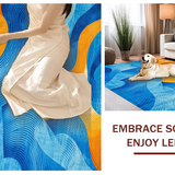 Eclectic Colorful Wave Motif(Blue)