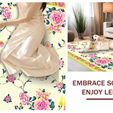 Vibrant Green and Pink Floral Elegance(Ivory)