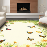 Lively Abstract Floral Fusion(Ivory)