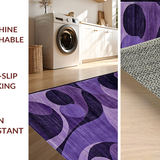 Ultra Soft Area Rug, Non Slip, Stain Resistant, Washable Area Rugs for Living Room, Bedroom, Elegant Dark Purple Shag Texture(Purple)