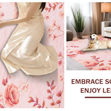 Ultra Soft Area Rug, Non Slip, Stain Resistant, Washable Area Rugs for Living Room, Bedroom, Serene Blush Textured Elegance(Pink)