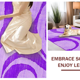 Ultra Soft Area Rug, Non Slip, Stain Resistant, Washable Area Rugs for Living Room, Bedroom, Playful Colorful Shag Elegance(Purple)