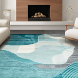 Contemporary Abstract Teal Composition(Blue)