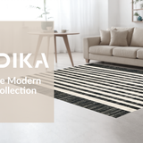 Ultra Soft Area Rug, Non Slip, Stain Resistant, Washable Area Rugs for Living Room, Bedroom, Stylish Black And White Stripe Rug: Absorbent Doorway Rug(Black)