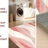 Ultra Soft Area Rug, Non Slip, Stain Resistant, Washable Area Rugs for Living Room, Bedroom, Sophisticated Light Tones with Depth(Pink)