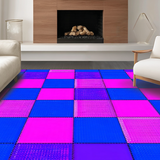 Eclectic Distressed Round Geometry(Blue)