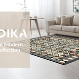 Ultra Soft Area Rug, Non Slip, Stain Resistant, Washable Area Rugs for Living Room, Bedroom, Unique Soft-Cornered Geometric Layout(White)