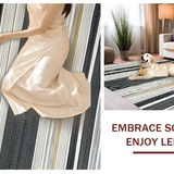 Cozy Distressed Black and Beige Style(Black)