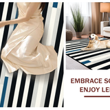 Contemporary Bold Lettering Round Mat(Black)