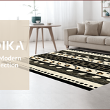 Ultra Soft Area Rug, Non Slip, Stain Resistant, Washable Area Rugs for Living Room, Bedroom, Black and Cream Animal Print Entryway Carpet(Beige)