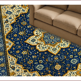 Ultra Soft Area Rug, Non Slip, Stain Resistant, Washable Area Rugs for Living Room, Bedroom, Soft Velvet Islamic Prayer Meditation(Blue)