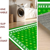 Ultra Soft Area Rug, Non Slip, Stain Resistant, Washable Area Rugs for Living Room, Bedroom, Rustic Traditional Gnome Aesthetic(Green)