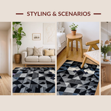 Elegant Black Tasseled Accent(Gray)