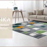 Vibrant Geometric Earthy Tones(Gray)