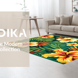 Ultra Soft Area Rug, Non Slip, Stain Resistant, Washable Area Rugs for Living Room, Bedroom, Elegant Multicolored Medallion Design(Yellow)