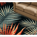 Ultra Soft Area Rug, Non Slip, Stain Resistant, Washable Area Rugs for Living Room, Bedroom, Elegant Vintage Floral Fusion(Red)