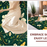 Ultra Soft Area Rug, Non Slip, Stain Resistant, Washable Area Rugs for Living Room, Bedroom, Butterfly Insect Print Playroom(Green)