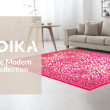 Ultra Soft Area Rug, Non Slip, Stain Resistant, Washable Area Rugs for Living Room, Bedroom, Rustic Tiger Head Artwork(Pink)