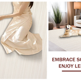Ultra Soft Area Rug, Non Slip, Stain Resistant, Washable Area Rugs for Living Room, Bedroom, Unique Creamy Patterned Appeal(Ivory)