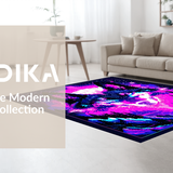 Ultra Soft Area Rug, Non Slip, Stain Resistant, Washable Area Rugs for Living Room, Bedroom, Vibrant Mystic Animal Pattern(Purple)
