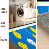 Fun and Colorful Marine Creature Print(Blue)