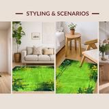 Charming Nature Inspired Shag Creation(Green)