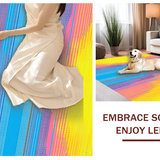 Ultra Soft Area Rug, Non Slip, Stain Resistant, Washable Area Rugs for Living Room, Bedroom, Contemporary Colorful Radiant Design(Yellow)