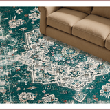 Ultra Soft Area Rug, Non Slip, Stain Resistant, Washable Area Rugs for Living Room, Bedroom, Boho Green Bedroom Rug for Minimalist Decor(Green)
