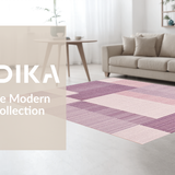 Ultra Soft Area Rug, Non Slip, Stain Resistant, Washable Area Rugs for Living Room, Bedroom, Contemporary Plush Textured Urban Decor(Purple)