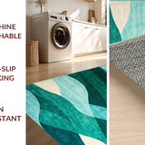 Ultra Soft Area Rug, Non Slip, Stain Resistant, Washable Area Rugs for Living Room, Bedroom, Refined Coastal Distressed Texture(Blue)