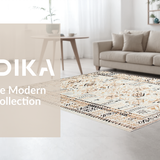 Ultra Soft Area Rug, Non Slip, Stain Resistant, Washable Area Rugs for Living Room, Bedroom, Vibrant Abstract Curvilinear Forms(Brown)