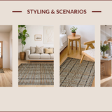 Ultra Soft Area Rug, Non Slip, Stain Resistant, Washable Area Rugs for Living Room, Bedroom, Elegant Luxe Deer Aesthetic(Brown)