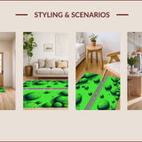 Ultra Soft Area Rug, Non Slip, Stain Resistant, Washable Area Rugs for Living Room, Bedroom, Traffic Road Play Mat(Green)