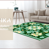 Ultra Soft Area Rug, Non Slip, Stain Resistant, Washable Area Rugs for Living Room, Bedroom, Textured Moss Area Rug for Kitchen and Laundry Room(Green)