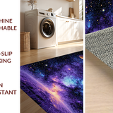 Ultra Soft Area Rug, Non Slip, Stain Resistant, Washable Area Rugs for Living Room, Bedroom, Enchanting Outer Space Artwork(Purple)