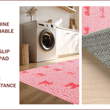 Ultra Soft Area Rug, Non Slip, Stain Resistant, Washable Area Rugs for Living Room, Bedroom, Coquette Bow Microfiber Plush(Pink)