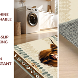 Ultra Soft Area Rug, Non Slip, Stain Resistant, Washable Area Rugs for Living Room, Bedroom, Charming Fluffy Animal Print(Beige)