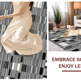 Stylish Geometric Black and White Motif(Black)