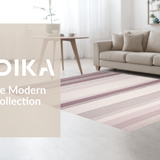 Ultra Soft Area Rug, Non Slip, Stain Resistant, Washable Area Rugs for Living Room, Bedroom, Artful Serene Beachy Stripe Scheme(Purple)