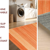 Ultra Soft Area Rug, Non Slip, Stain Resistant, Washable Area Rugs for Living Room, Bedroom, Vibrant Cozy Textured Experience(Orange)