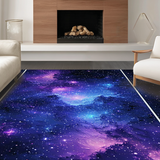 Ultra Soft Area Rug, Non Slip, Stain Resistant, Washable Area Rugs for Living Room, Bedroom, Serene Deep Space Gradient Design(Purple)