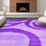 Ultra Soft Area Rug, Non Slip, Stain Resistant, Washable Area Rugs for Living Room, Bedroom, Playful Colorful Shag Elegance(Purple)