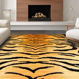 Ultra Soft Area Rug, Non Slip, Stain Resistant, Washable Area Rugs for Living Room, Bedroom, Minimalist Graphic Wild Design(Orange)