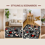 Whimsical Abstract Heart Motif(Black)